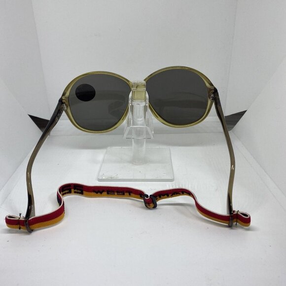 Vintage Zeiss Sunglasses Oversized 217 AC9 8073 Oval Yellow 61-11-125 with strap - Picture 5 of 9